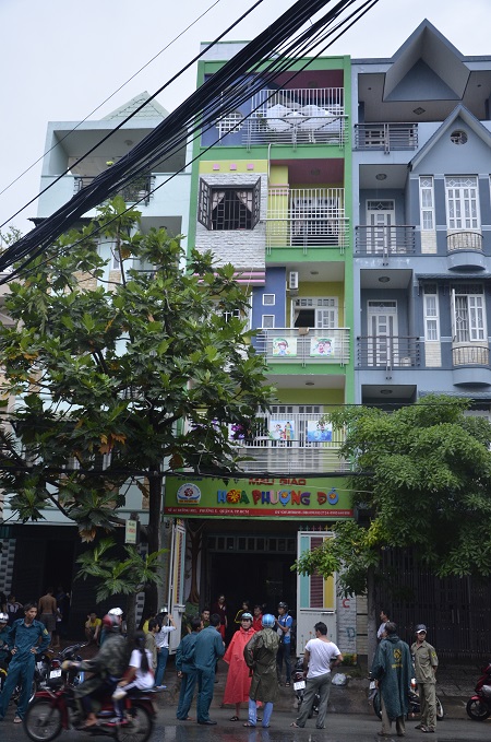 Cháy trường mẫu giáo, hàng chục học sinh hoảng loạn