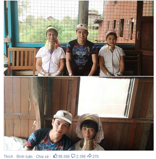 Hồ Quang Hiếu chụp ảnh cùng “người cổ dài” gây sốt Hồ Quang Hiếu chụp ảnh cùng “người cổ dài” gây sốt