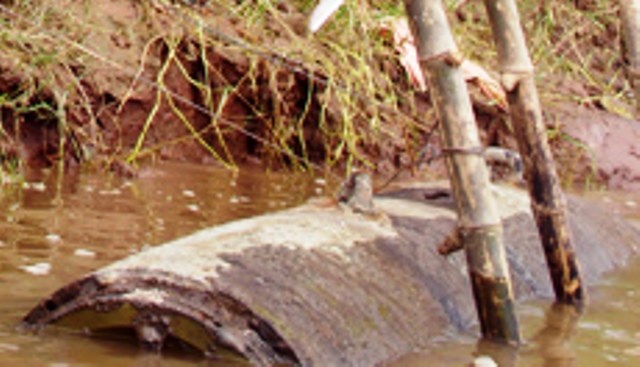 Phát hiện quả bom nặng khoảng 1 tấn dưới sông Phát hiện quả bom nặng khoảng 1 tấn dưới sông