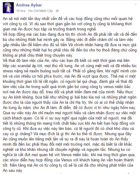 Andrea và Hạ Vy khẳng định tình thầy trò trước tin đồn mâu thuẫn