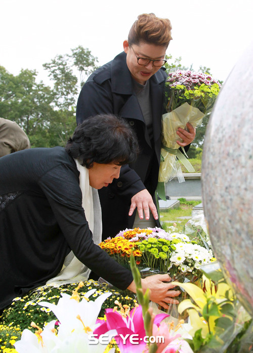 Sao Hàn lặng người trước mộ Choi Jin Sil
