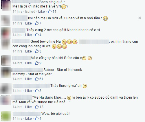 Hồ Ngọc Hà rơi nước mắt vì con trai bé bỏng