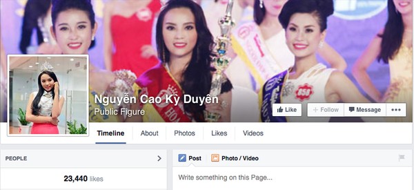 Tân hoa hậu Kỳ Duyên cảnh báo về tài khoản facebook giả mạo Tân hoa hậu Kỳ Duyên cảnh báo về tài khoản facebook giả mạo