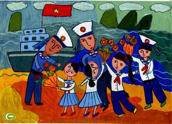 Hoàng Sa - Trường Sa hiện lên đầy cảm xúc qua nét vẽ trẻ thơ