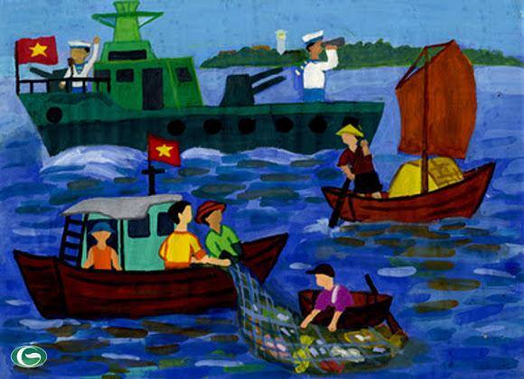Hoàng Sa - Trường Sa hiện lên đầy cảm xúc qua nét vẽ trẻ thơ
