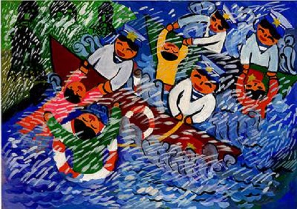 Hoàng Sa - Trường Sa hiện lên đầy cảm xúc qua nét vẽ trẻ thơ