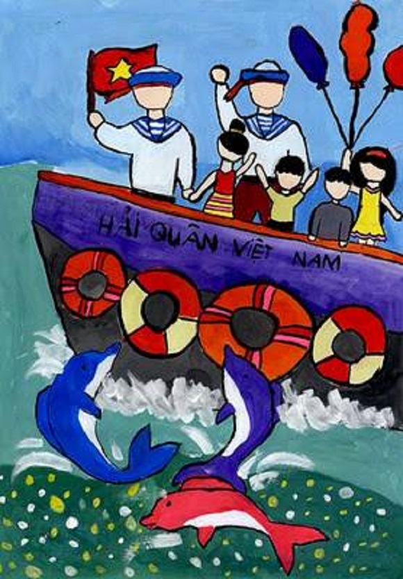 Hoàng Sa - Trường Sa hiện lên đầy cảm xúc qua nét vẽ trẻ thơ