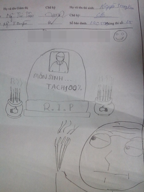 Loạt siêu phẩm giấy nháp cực hài của sĩ tử khi 'cắn bút' Loạt siêu phẩm giấy nháp cực hài của sĩ tử khi 'cắn bút'