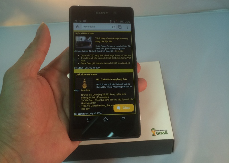 Sony Experia Z2 “hút mắt” với lớp vàng 24K và hoa văn độc đáo