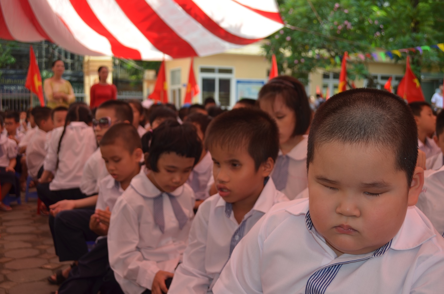 Học sinh khiếm thị dự lễ khai giảng năm học mới