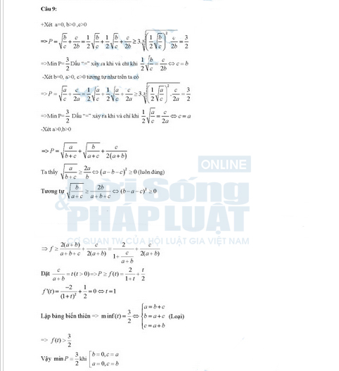 Đáp án đề thi đại học môn Toán khối B năm 2014 Đáp án đề thi đại học môn Toán khối B năm 2014