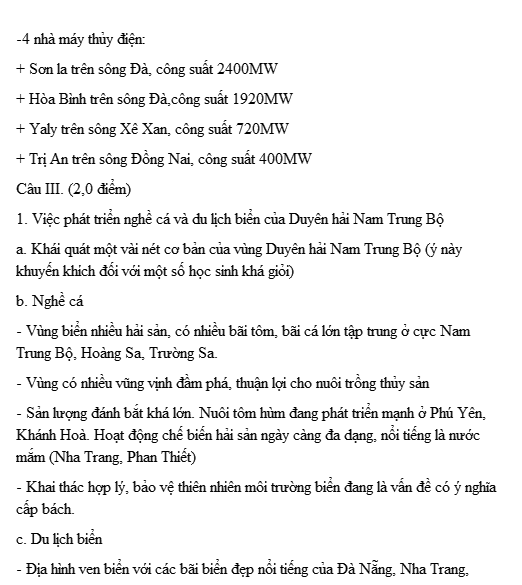 Đáp án đề thi đại học môn Địa Lý khối C năm 2014 Đáp án đề thi đại học môn Địa Lý khối C năm 2014