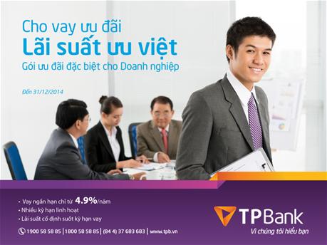 TPBank cho vay ưu đãi lãi suất ưu việt chỉ từ 4,9\%/năm