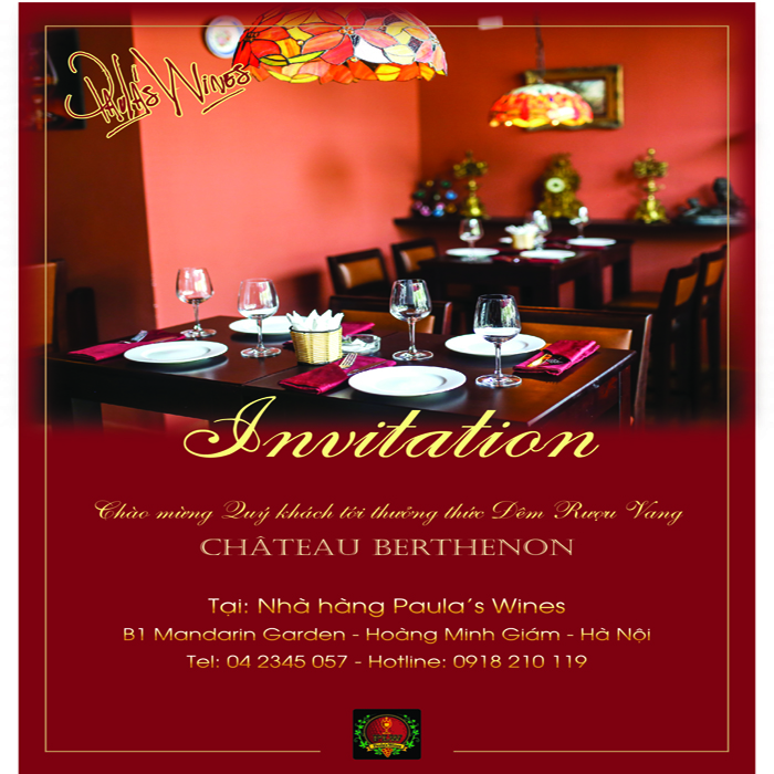 Chủ nhân lâu đài vang Pháp - Chateau Berthenon đến với Việt Nam Chủ nhân lâu đài vang Pháp - Chateau Berthenon đến với Việt Nam