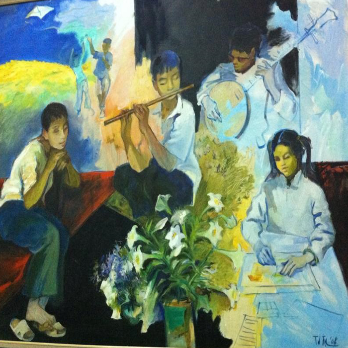 (bgiay)Tâm sự của người thầy dìu dắt trẻ khiếm thị vẽ bằng trái t