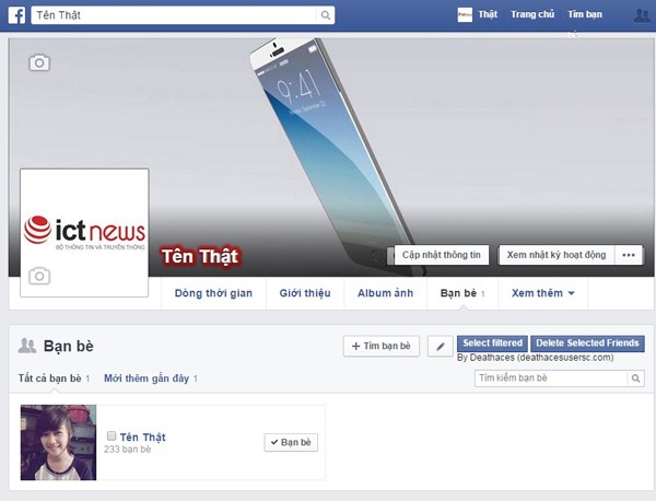 Xóa bạn bè trong Facebook hàng loạt thế nào?