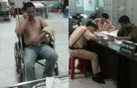 Tạm giữ “ông giám đốc” chống cảnh sát giao thông