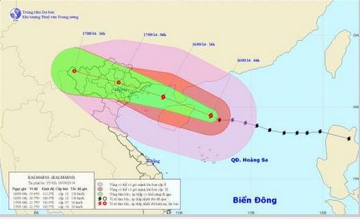 Trưa nay 16/9: Tâm bão số 3 vào vùng biển Bắc vịnh Bắc Bộ
