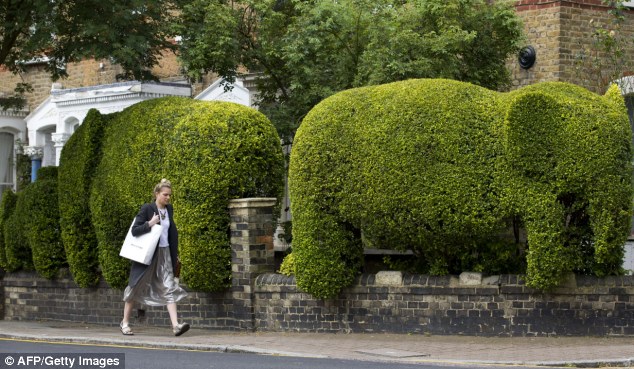 Rao bán hàng rào hình con voi để làm từ thiện