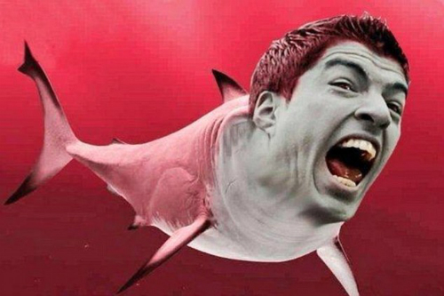 Những hình ảnh “chế” hài hước sau vụ cắn người của Luis Suarez 