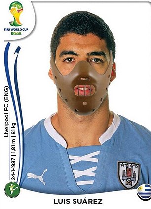 Những hình ảnh “chế” hài hước sau vụ cắn người của Luis Suarez 