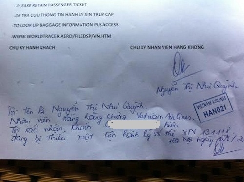 Vụ mất đồ: VNA bác bồi thường ở mức cao nhất của khách hàng