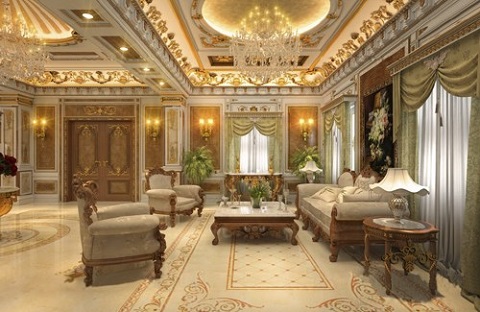 Hé lộ nội thất xa hoa trong lâu đài gà vàng của đại gia Hà Nội