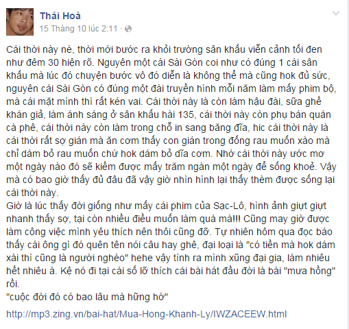 “Chị Hội” Thái Hòa kể khổ thời “Râu Bắp” “Chị Hội” Thái Hòa kể khổ thời “Râu Bắp”