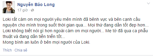 Loki Bảo Long bỏ thi vì mẹ ốm nhập viện Loki Bảo Long bỏ thi vì mẹ ốm nhập viện