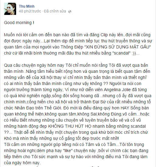 Bị chỉ trích dùng mật gấu tươi, Thu Minh lên tiếng phản pháo