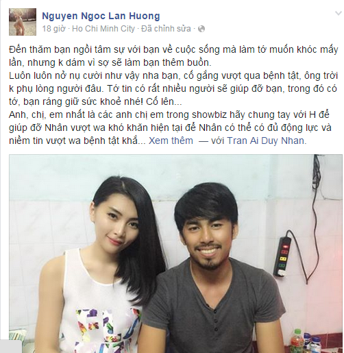 Người mẫu Duy Nhân bị ung thư vòm họng