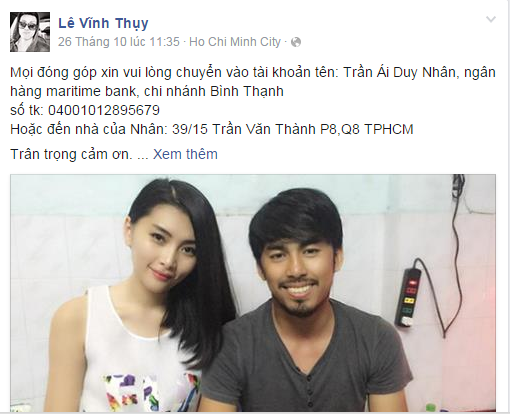 Sao Việt chung tay giúp đỡ Duy Nhân chưa bệnh