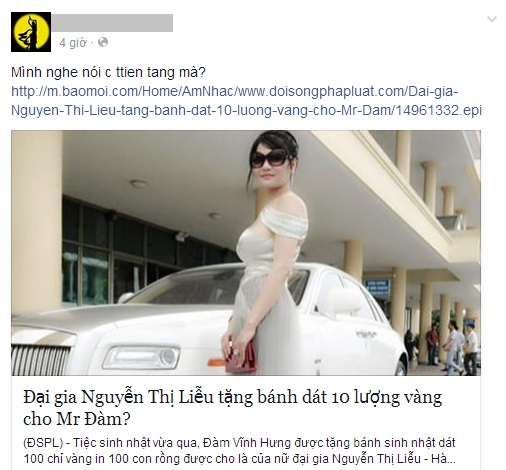 Bánh sinh nhật dát vàng của Đàm Vĩnh Hưng là quà của mẹ chồng Hà Bánh sinh nhật dát vàng của Đàm Vĩnh Hưng là quà của mẹ chồng Hà