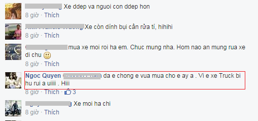 Ngọc Quyên được em chồng mua tặng xe hơi