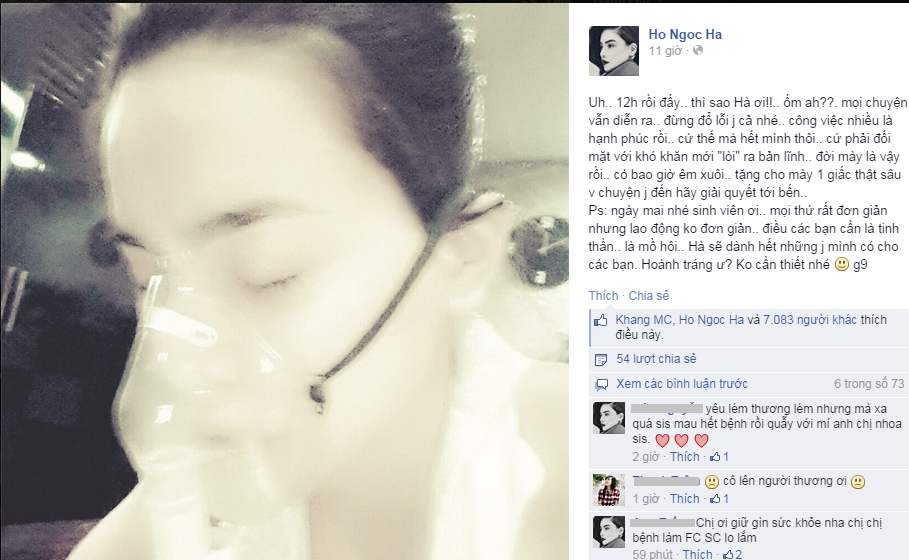 Hồ Ngọc Hà phải thở Oxy trước ngày biểu diễn