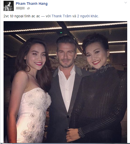 Thanh Hằng, Hà Hồ khoe ảnh “ngoại tình” bên David Beckham Thanh Hằng, Hà Hồ khoe ảnh “ngoại tình” bên David Beckham