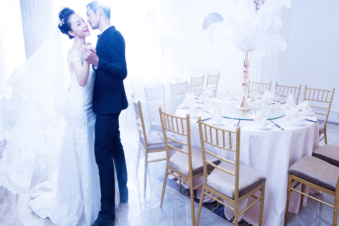 Linh Nga hóa “cô dâu” kiều diễm bên “chú rể” Mạc Anh Quân