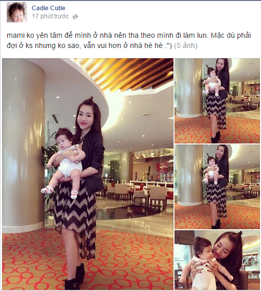 Elly Trần lần đầu cho con gái nhỏ xuất hiện bên ngoài