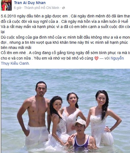 Duy Nhân úp mở chuyện vợ đang mang thai