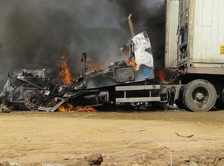 Cháy ba xe container, thiệt hại hơn 3 tỷ đồng