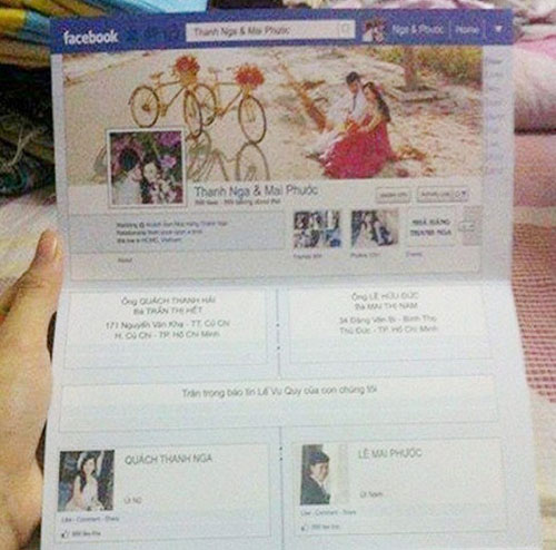 Những mẫu thiệp cưới có “1-0-2” khiến dân mạng thích thú