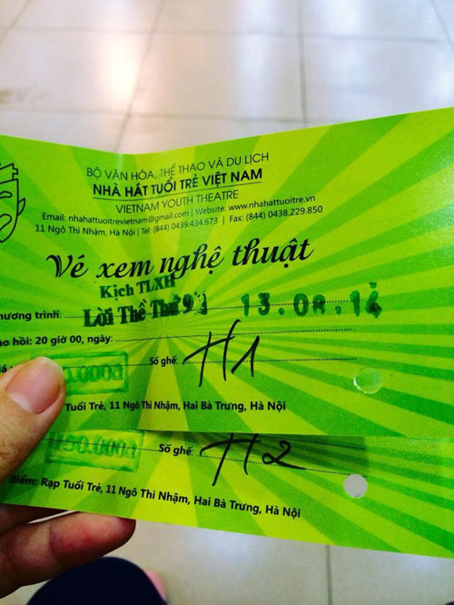 Một chút nghĩ ngợi chuyện 300.000 đồng/cặp vé xem kịch Một chút nghĩ ngợi chuyện 300.000 đồng/cặp vé xem kịch