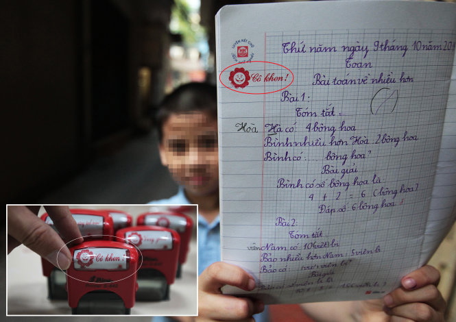 Những mẫu dấu nhận xét học sinh tiểu học 