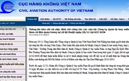 Đình chỉ công tác 5 cán bộ quản lý bay miền Nam