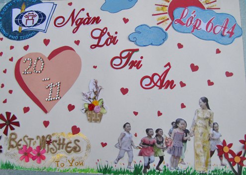 Ngày 20/11: Những mẫu báo tường độc đáo