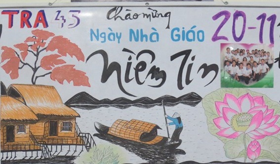 Mẫu báo tường cực đẹp chào mừng ngày 20/11