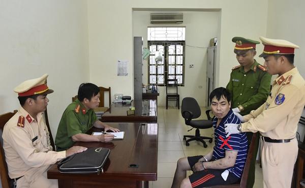 Đối tượng Nguyễn Ngọc Thành tại Cơ quan công an (ảnh CATH)