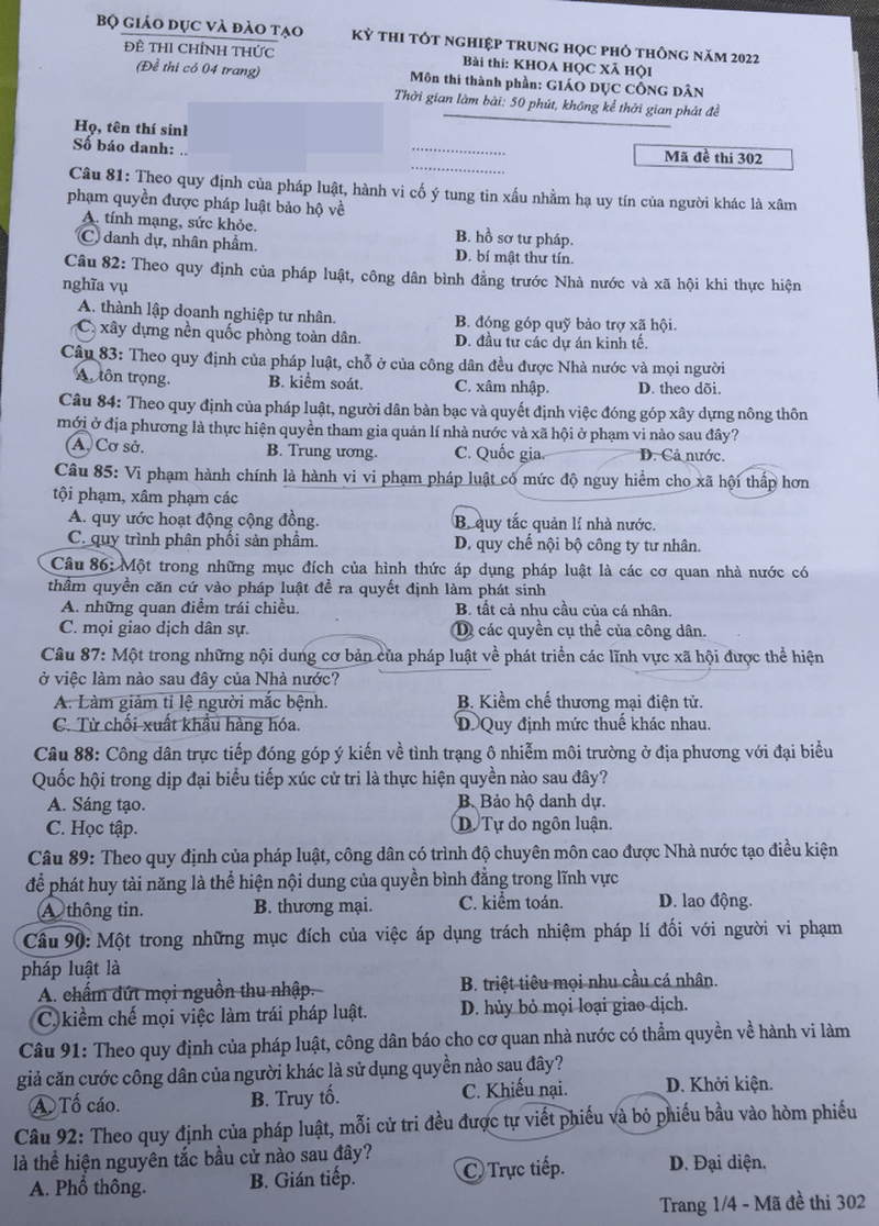 de thi mon gdcd 1 de thi mon gdcd 1