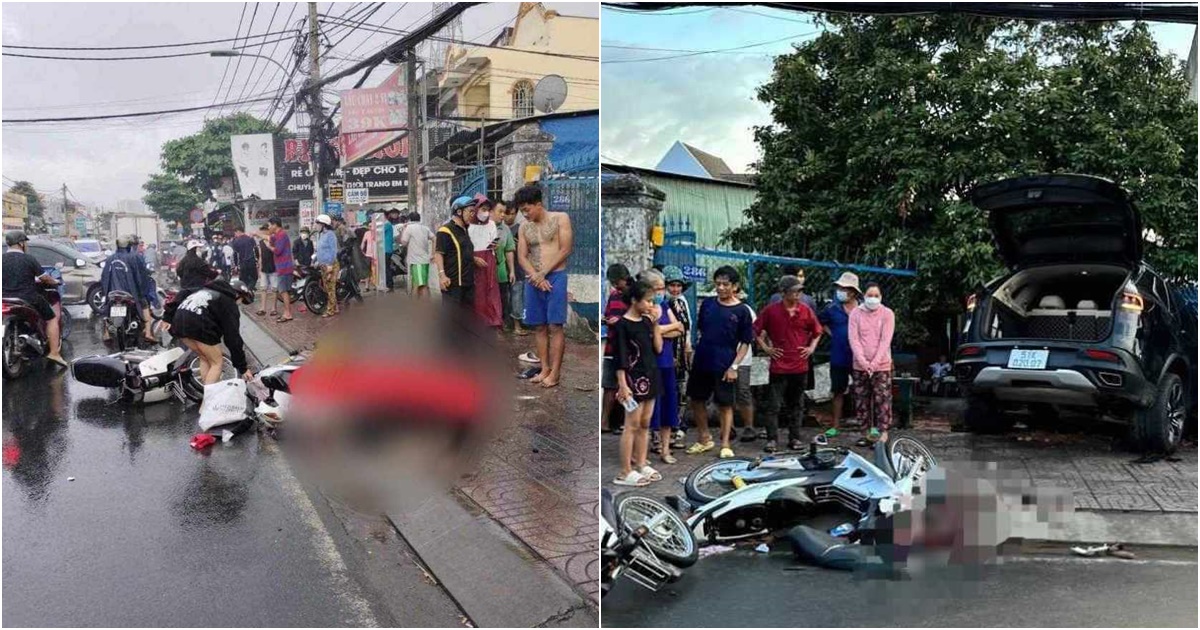 tai nan lien hoan giua 6 o to va xe may mot nguoi tu vong nhieu nguoi bi thuong 6
