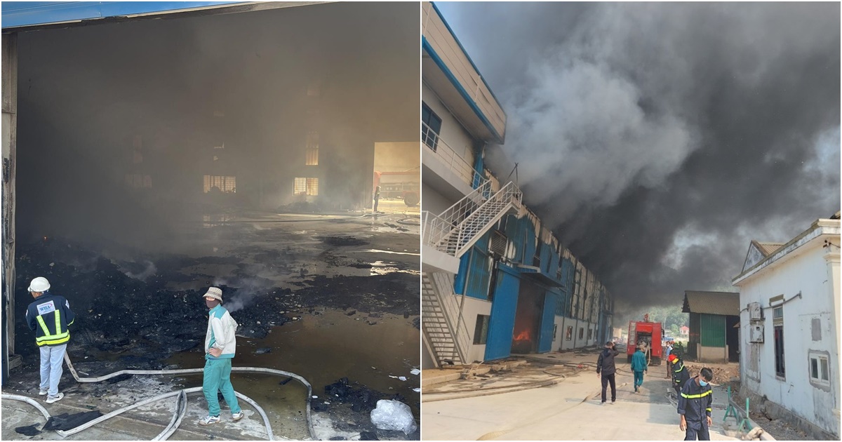 chay lon mot cong ty tai khu cong nghiep nam cam nghe an 3 chay lon mot cong ty tai khu cong nghiep nam cam nghe an 3